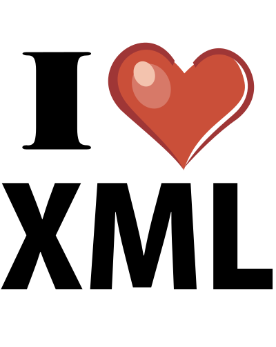 I Love XML clipart