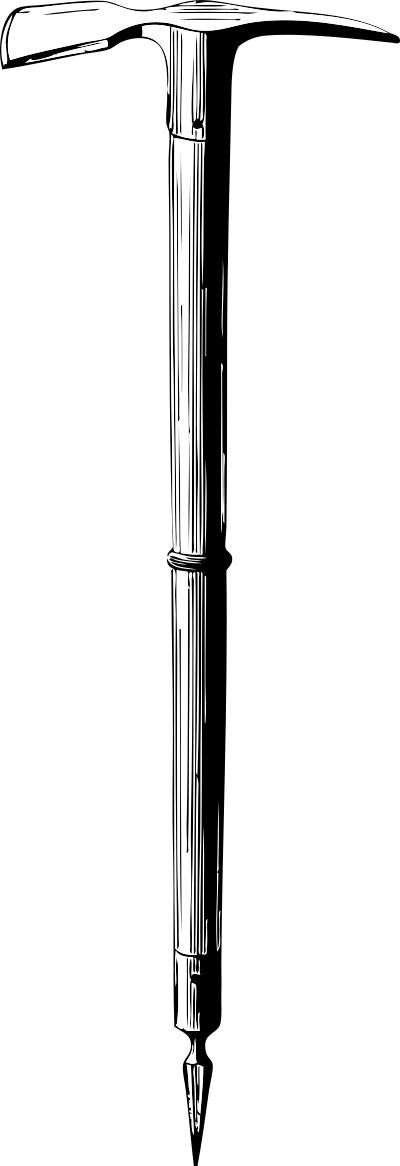 Ice axe clipart