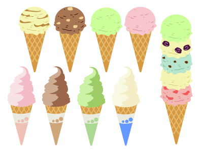 Ice Cream Cones (#3) clipart