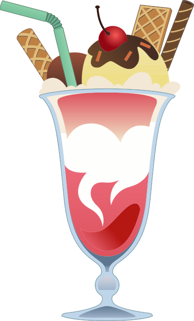 Ice Cream In A Glass clipart