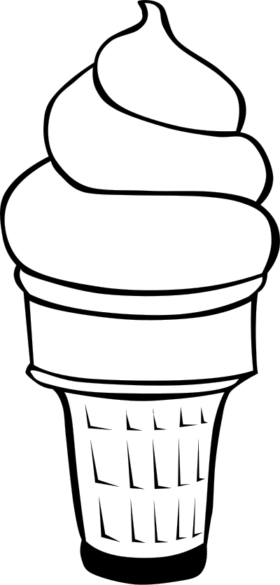 Ice cream line art clipart