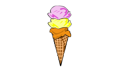 Ice cream waffle clipart