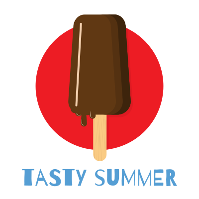 Ice cream with chocolate topping clipart