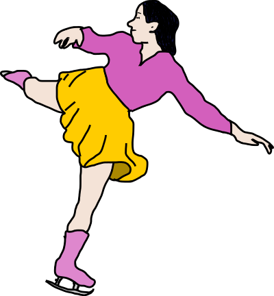 Ice Skating Woman clipart