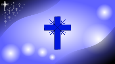 Iceblue Glowing Cross Wallpaper clipart