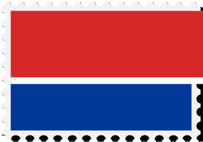 Iceland flag stamp clipart