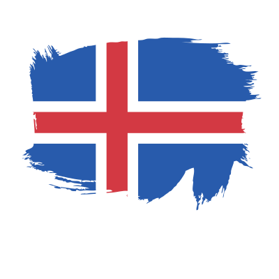 Icelandic flag brushstroke pattern clipart