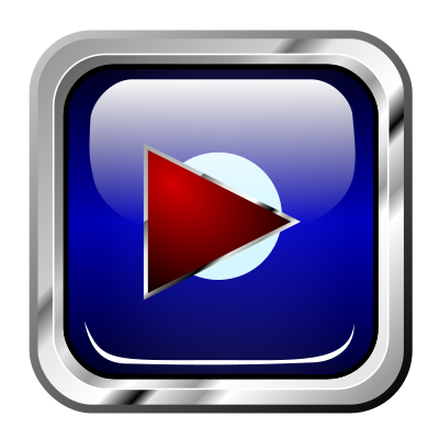 Icon Blue Multimedia PLay clipart