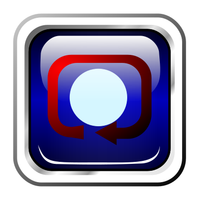 Icon Blue Multimedia Repeat clipart