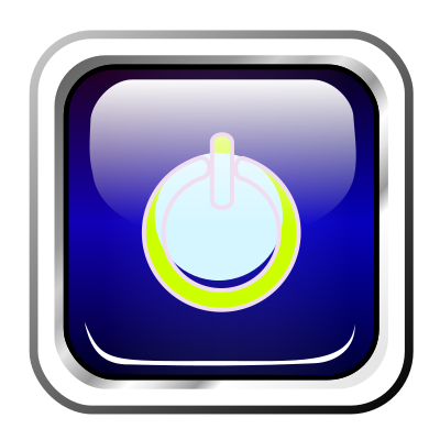 Icon Blue Mutimedia PowerOn clipart