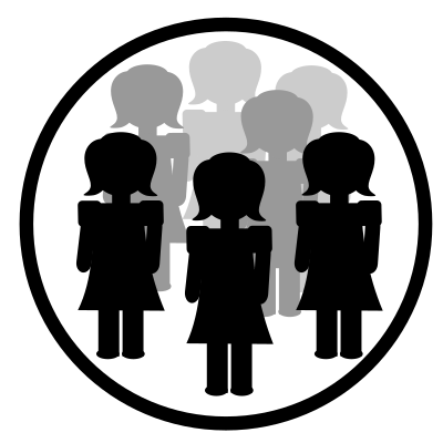 Icon - Circle Women - big meeting clipart