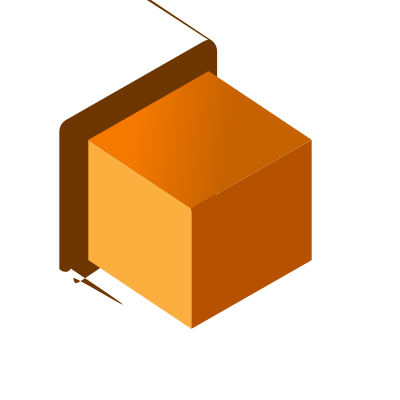 Icon-cube-orange clipart