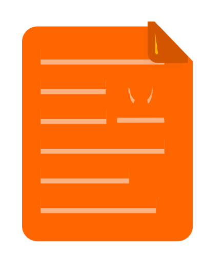 Icon document yellow clipart