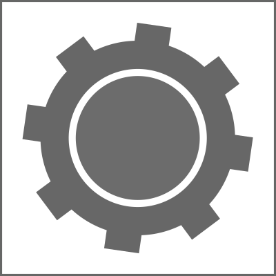 Icon: Grey on White Square - Variation of Settings / Gear Icon wizardplusplus clipart