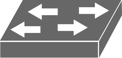 Icon: Network Switch Generic - Grey clipart