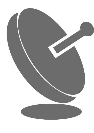 Icon: Satellite Dish - Grey clipart