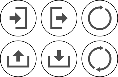 Icon Set Actions clipart