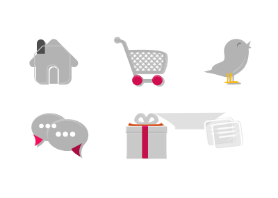 Icon Set Pink clipart
