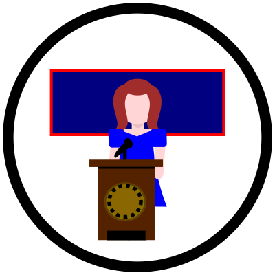 Icon Woman Speaker clipart