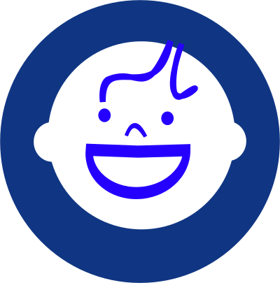 Icono bebé azul clipart