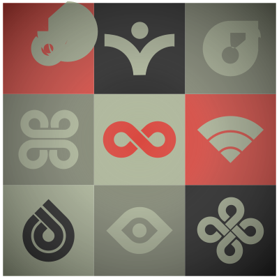 Iconos Abstractos Retro clipart