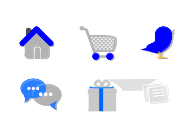 Icons Blue clipart