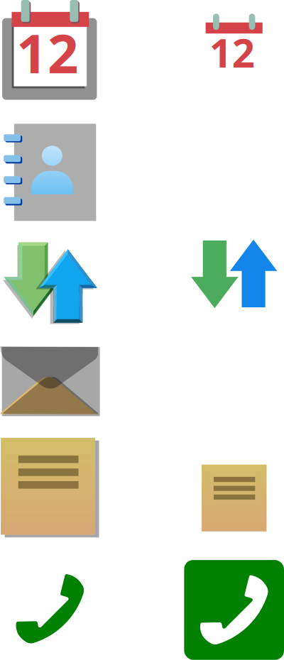 Icons for Android Old Nokia style clipart