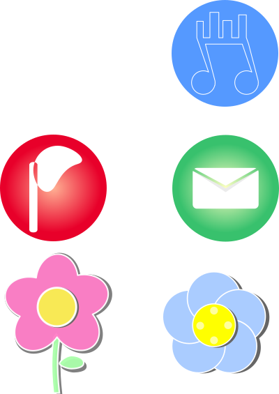 Icons for cellphone clipart