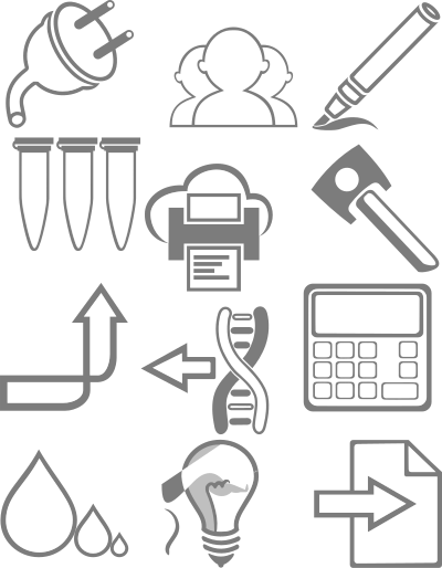Icons in Android Holo style clipart