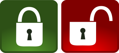 Icons: open - closed clipart