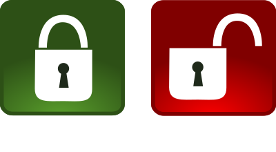 Icons: open - closed 2 clipart