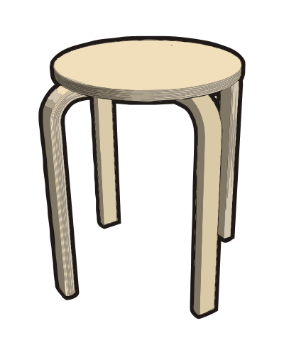 Ikea stuff - Frosta stool, natural colour clipart