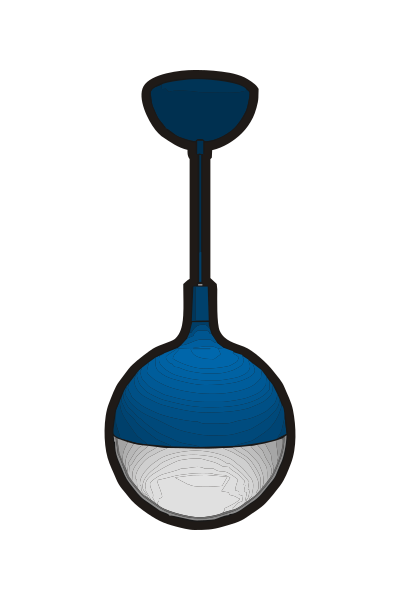 Ikea stuff - Vaster ceiling lamp, blue clipart