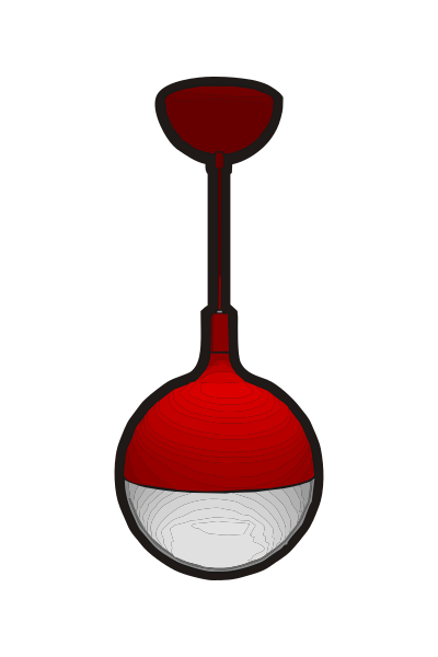 Ikea stuff - Vaster ceiling lamp, red clipart