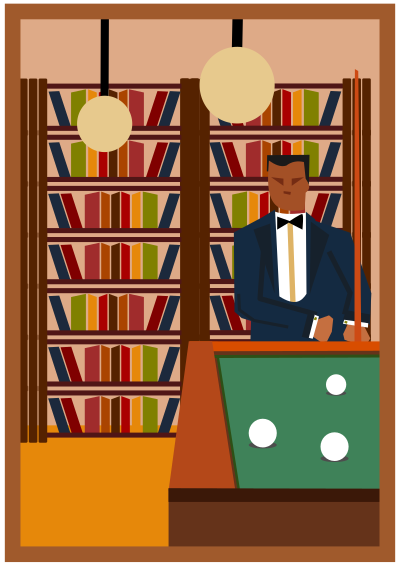 Il gioco del biliardo clipart