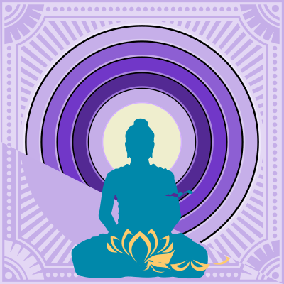 Illuminated Buddha Mandala - Paper Cut clipart