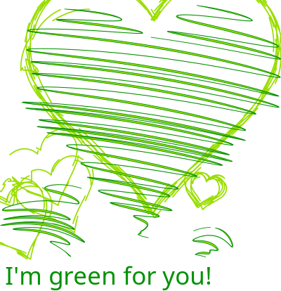 I'm Green for you! clipart