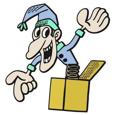 Jack in the Box - Colour clipart