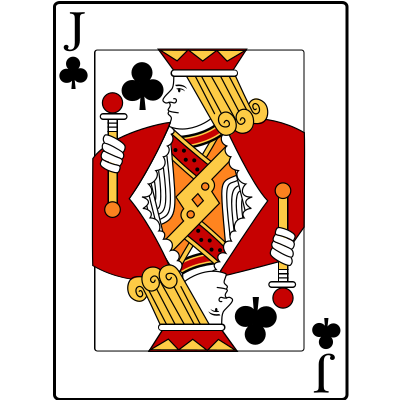 Jack of Clubs clipart
