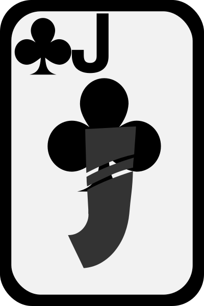 Jack of Clubs clipart