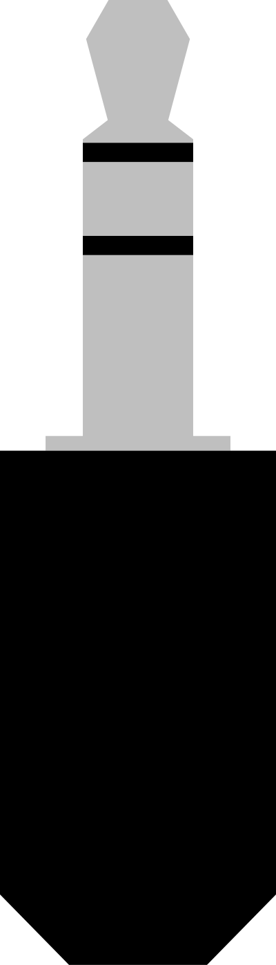 Jack Stereo 3.5mm Audio Plug Simple clipart