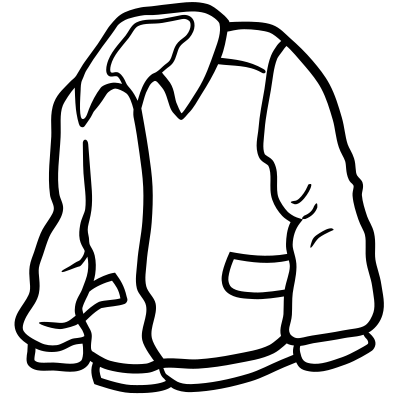 Jacket - lineart clipart