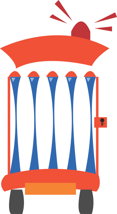 Jail car (cartoon) clipart