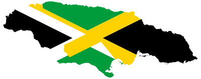 Jamaica Map Flag clipart