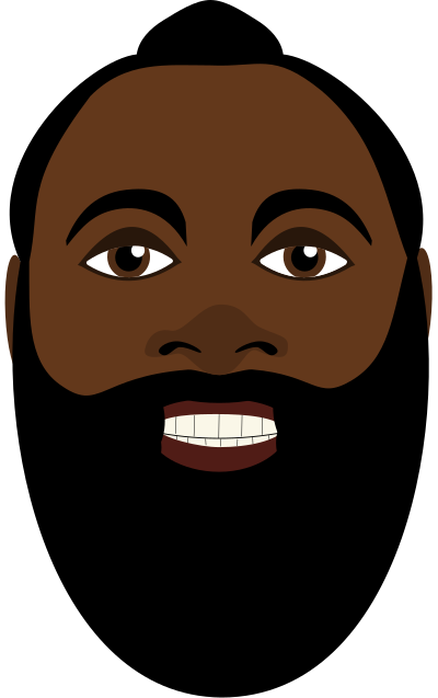 James Harden's face clipart