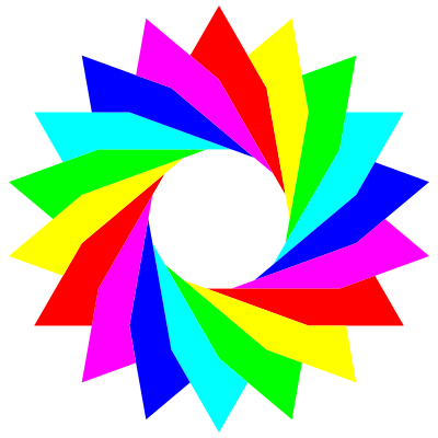 January 13 2013 6 triangles rainbow clipart