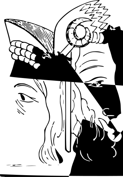 Janus's head clipart