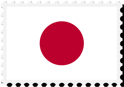 Japan flag stamp clipart