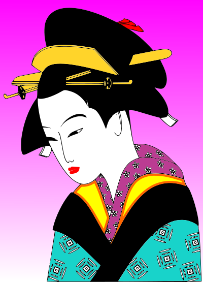 Japan woman svg clipart