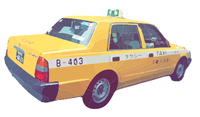 Japan Yellow Taxi clipart